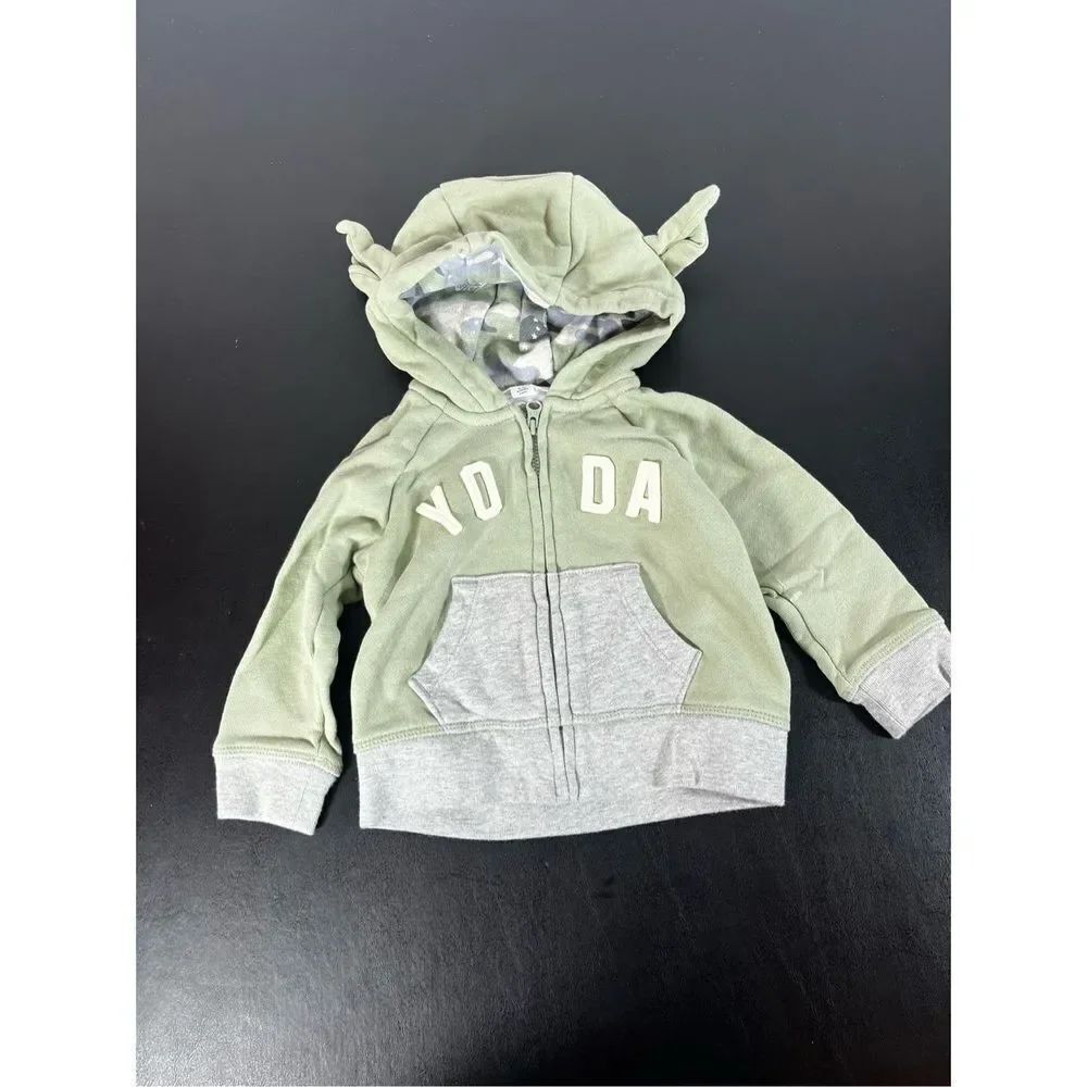 Toddler gap yoda zip up hoodie